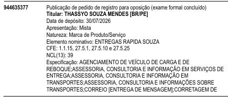 ENTREGAS RAPIDA SOUZA