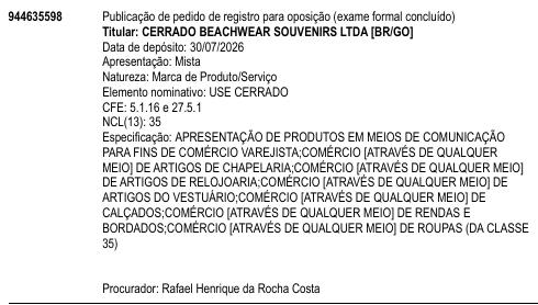USE CERRADO