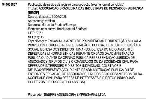 Brazil Natural Seafood