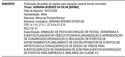 ADRIANA BORGES EVENTOS