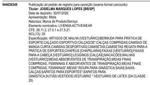 LIVENNA ACTIVEWEAR