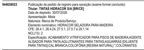 HIDRACOR SELADORA PARA MADEIRA