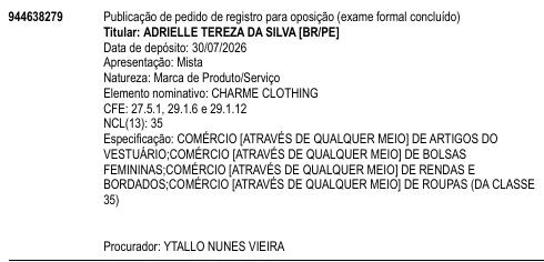 CHARME CLOTHING