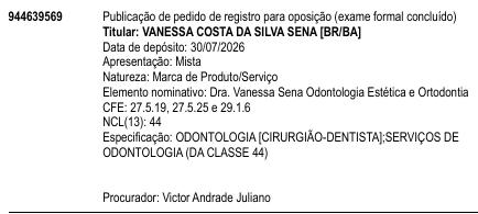 Dra. Vanessa Sena Odontologia Estética e Ortodontia