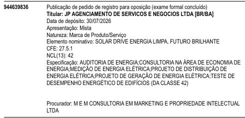 SOLAR DRIVE ENERGIA LIMPA, FUTURO BRILHANTE