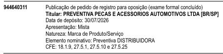 Preventiva DISTRIBUIDORA