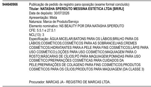 NS BEAUTY POR DRA NATASHA SPERDUTO