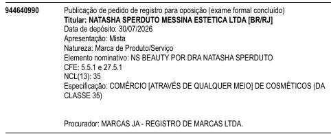 NS BEAUTY POR DRA NATASHA SPERDUTO