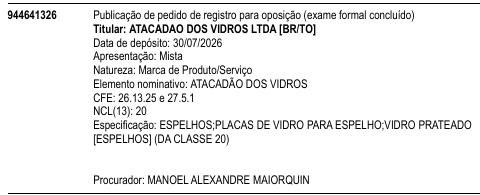 ATACADÃO DOS VIDROS