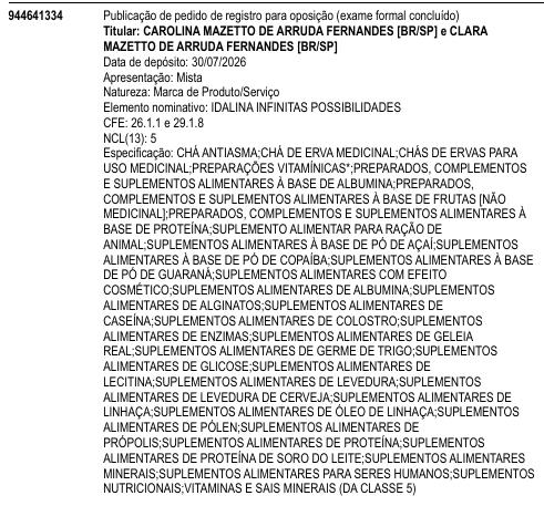 IDALINA INFINITAS POSSIBILIDADES